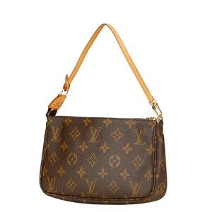 Louis Vuitton Bag Monogram Accessoires Pochette Brown Shoulder Leather